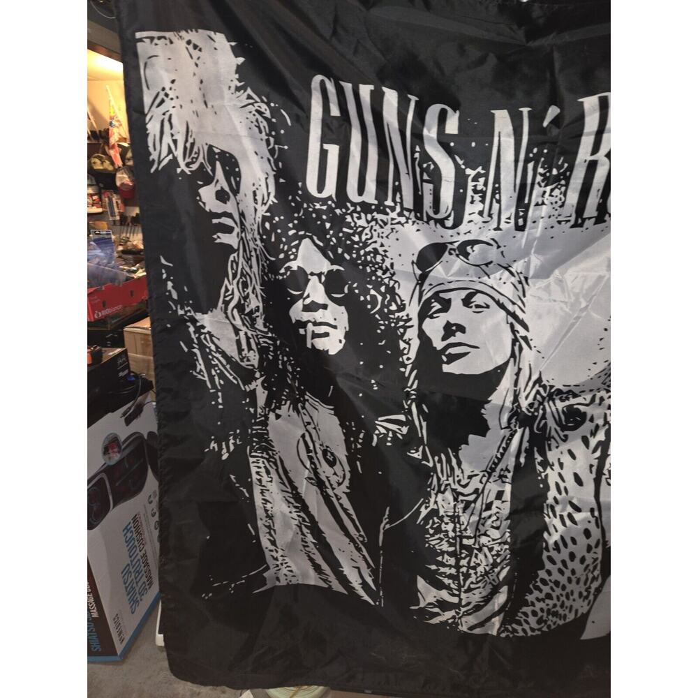 Vintage 1980s Guns N' Roses Banner Tapestry 68"×68"